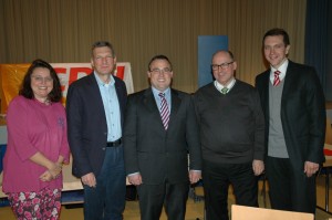 Photo (von links): Ursula Schmitt (stv. Vorsitzende), Stephan Toscani (ehem. Vorsitzender), Frank Luxenburger (Vorsitzender), Jürgen Marx (stv. Vorsitzender), Dr. Ulli Meyer (stv. Vorsitzender).
