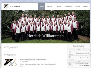 Homepage des MGV Josefstal