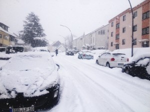 Schneetreiben in St. Ingbert (Foto: Frank Leyendecker)