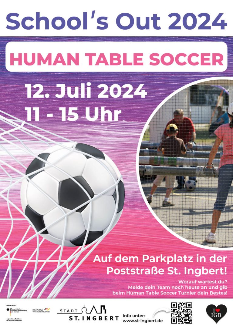 School’s Out Party mit Human Table Soccer-Turnier in St. Ingbert