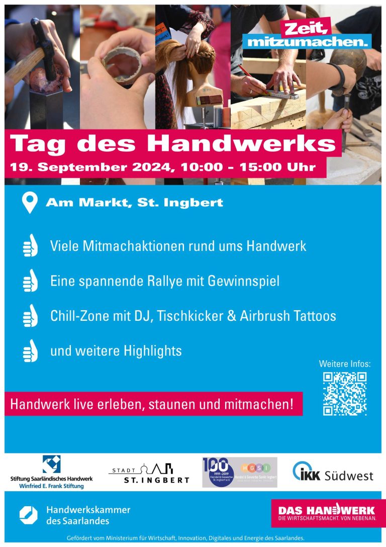 Handwerk zum Anfassen – Tag des Handwerks 2024 in St. Ingbert