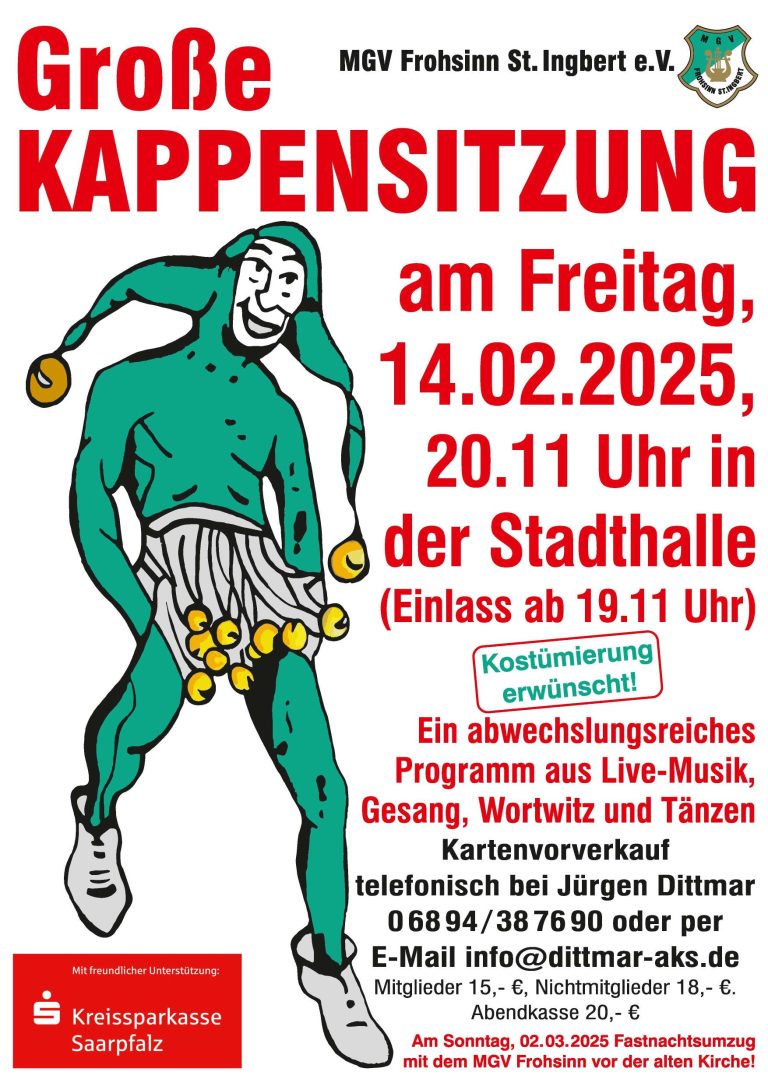 Kappensitzung des MGV Frohsinn St. Ingbert