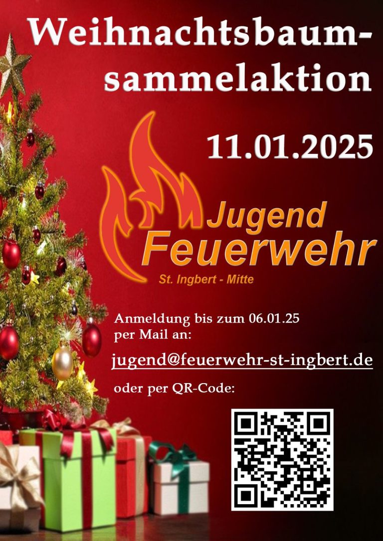 Jugendfeuerwehren sammeln ausgediente Weihnachtsbäume ein